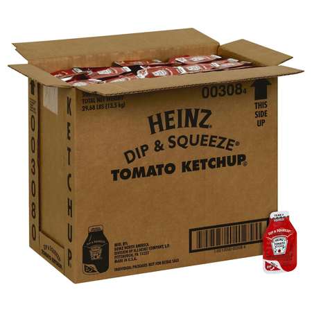 HEINZ Heinz Dip & Squeeze Single Serve Tomato Ketchup 27g, PK500 10013000003084